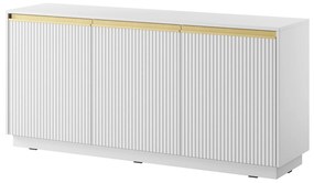 Komoda Royal II 154 cm biela/zlatá