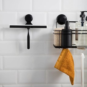 Čierna samodržiaca nástenná stierka na sklo s držiakom Compactor Bestlock Black Double Hook Squeegee