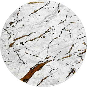 Kusový koberec Allure 1963 white/gold kruh, 150x150 (priemer) kruh, biela, kancelária, Dywany Łuszczów