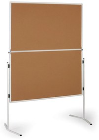 Informačná a moderačná tabuľa, 1200 x 1500 mm, korková, sklopná