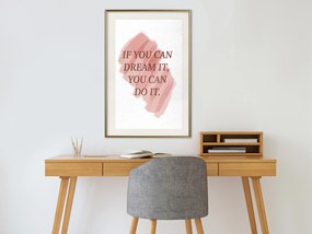 Artgeist Plagát - You Can Do It [Poster] Veľkosť: 40x60, Verzia: Zlatý rám