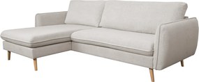 Rohová sedačka Salma, krémová látka, univerzálna pravá/ľavá