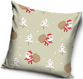 Vianočný vankúš s motívom HoHoHo Santo - 40 x 40 cm
