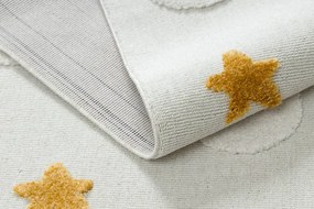 Detský koberec YOYO GD75 biely / oranžový - hviezdičky