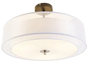 Moderné stropné svietidlo biele 50 cm 3-svetlo - Drum Duo