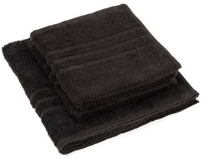 Profod Sada uterákov a osušky Classic čierna, 2 ks 50 x 100 cm, 1 ks 70 x 140 cm, 2 ks 50 x 100 cm, 1 ks 70 x 140 cm