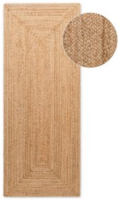 Obojstranný/ručne tkaný jutový behúň v prírodnej farbe 80x200 cm Sharmila Natural Brown – Hanse Home
