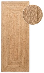Obojstranný/ručne tkaný jutový behúň v prírodnej farbe 80x200 cm Sharmila Natural Brown – Hanse Home