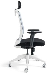 Kancelárska ergonomická stolička S30 — látka, viac farieb S podhlavníkom Modrá