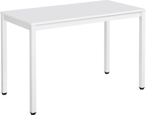 Biely jedálenský stôl s bielou doskou TESSA 120x60 cm