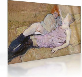 Sklenený obraz - Henri de Toulouse-Lautrec, The Sofa, reprodukcia (70x50 cm)