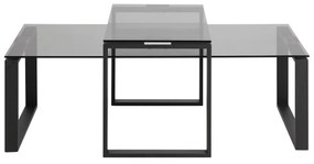 Sada 2 konferenčných stolíkov so sklenenou doskou Actona Katrine