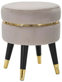 Béžová zamatová podnožka Paris – Mauro Ferretti