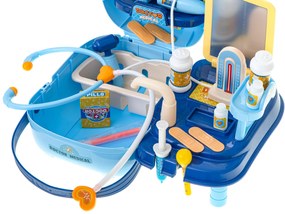 KIK Lekárska súprava s príslušenstvom v 34-dielnom kufríku. + tabuľka