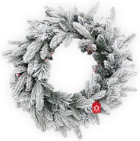 Vianočný veniec Zasnežený 50 LED 60 cm