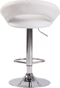 2x Barová stoličkaOlinda - koženka, chróm rám - biela
