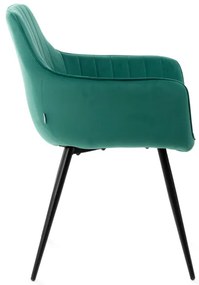Jedálenská stolička ANDRE zamatová zelená ALL 847306