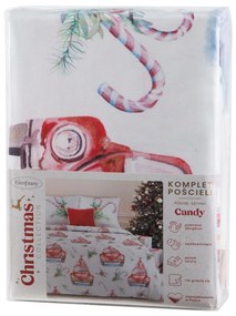VIANOČNÉ OBLIEČKY Z MIKROVLÁKNA CANDY 200X220 CM, 2KS 70X80 CM VZOROVANÉ