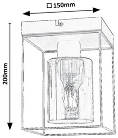 Rabalux 71031 - Stropné svietidlo CHADWICK 1xE27/25W/230V