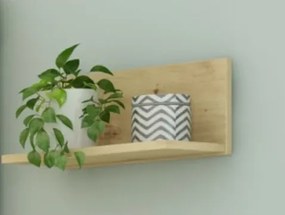 Nástenná polica Carlos, dub artisan, 40 cm%