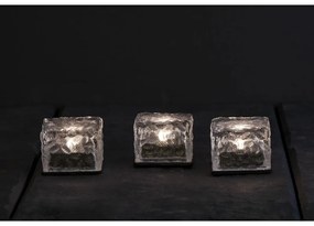 Súprava 3 vonkajších solárnych sviečok Star Trading Candle Icecube, výška 5,5 cm