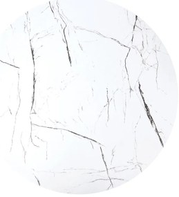 KONFERENČNÝ STOLÍK DAVINO BIELY MRAMOR + ČIERNY