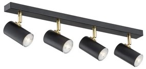 Argon 1690 - Bodové svietidlo LAGOS 4xGU10/5W/230V čierna/mosadz