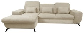 Rozkladacia rohová čalúnená sedacia súprava v tvare L ALTA ľavá béžová