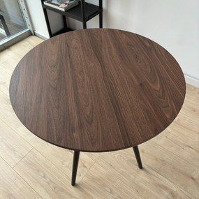 Stôl okrúhli GOPARIS 80cm čierny-jaseň