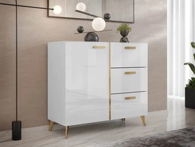 Komoda Rostiw 100 1D3SZ, Farby: kašmír / kašmír lesk + zlatá