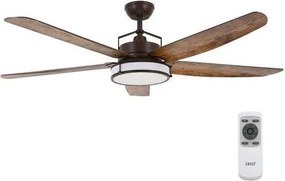 Lucci air 213175 - LED Stropný ventilátor LOUISVILLE 1xGX53/18W/230V hnedá + DO