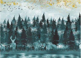 Obraz - Zvieratá v lese (70x50 cm)