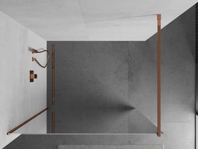 Mexen Kioto sprchová zástena 70x200 cm, 8 mm sklo s efektom zrkadla, ružové zlato, 800-070-101-60-50