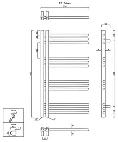 Sapho - Kúpeľňový radiátor DORLION 361W/230V 50x90 cm biely