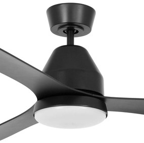 Stropný ventilátor Whitehaven s LED svetlom čierna