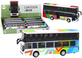 LEAN TOYS Dvojposchodový autobus kovový s trecím pohonom