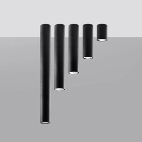 Stropné svietidlo Lagos, 1x čierne kovové tienidlo, (60 cm)