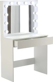 Toaletný stolík PEARL so zrkadlom a LED osvetlením PHO9452