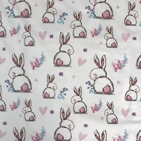 Jerry Fabrics Obliečky do postieľky 100x135 + 40x60 cm - Zajačik "Sweet"