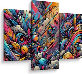 Obraz - Pestrofarebné graffiti (90x60 cm)