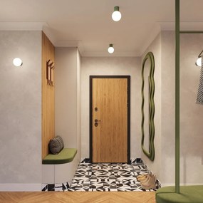 Zelené stropné svietidlo so skleneným tienidlom ø 12 cm Orbital – Sollux