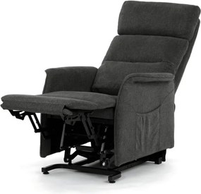 Polohovacie kreslo sivé, elektrické TV-L8960 GREY2