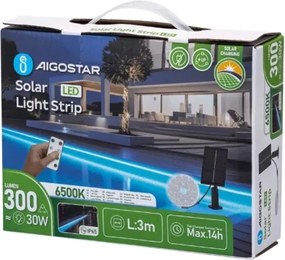 Aigostar - LED Stmievateľný solárny pásik LED/1,6W/3,2V 3 m 6500K IP65 + DO