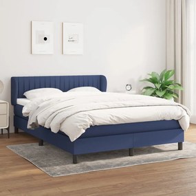Boxspring posteľ s matracom modrý 140x190 cm látka 3126403