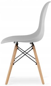 Jedálenský stôl ADRIA biely so šiestimi stoličkami OSAKA sivé