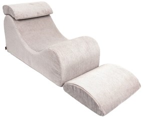 MeowBaby® Detské dizajnové kreslo Wave Ecru