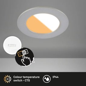 Brilo - SADA 3x LED Kúpeľňové podhľadové svietidlo LED/4W/230V IP44 strieborná