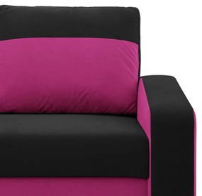 Pohovka ORION čierna / fuchsiová