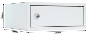 Rottner Nábytkový trezor HOME CASE 1, 100 x 250 x 230 mm, mechanický - na kľúč