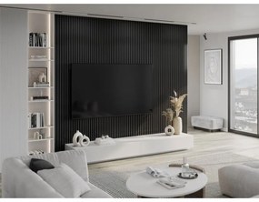 Mexen Lam-F, akustické stenové lamely 275 × 31,5 cm, filc 6 mm, ľan čierny, S105-275317-2812-069